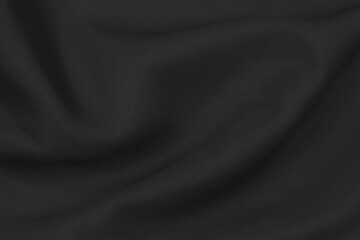 Smooth elegant black silk fabric or satin luxury cloth texture can use as wedding background. for...