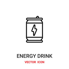 energy drink icon vector symbol. energy drink symbol icon vector for your design. Modern outline icon for your website and mobile app design.