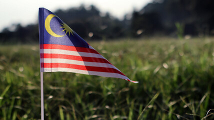 Malaysia flag waving celebrating independence day "Merdeka"