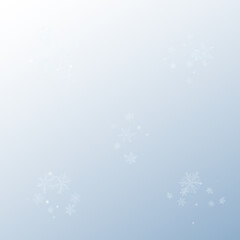 Gray Snowflake Vector Gray Background. Xmas 