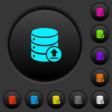 Restore database dark push buttons with color icons