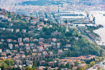 The Gulf of Trieste from above. Italy