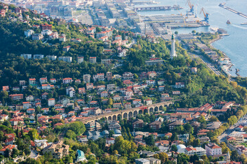 The Gulf of Trieste from above. Italy