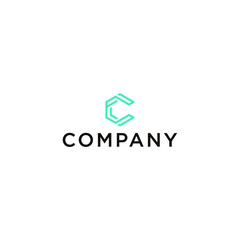 letter C logo, simple, modern and sophisticated, easy to apply to various media, and logo that is easy to remember suitable for technology companies.