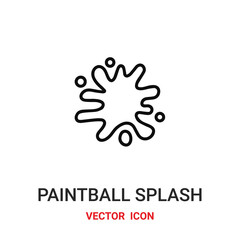 Paintball splash vector icon. Modern, simple flat vector illustration for website or mobile app.Paintballsymbol, logo illustration. Pixel perfect vector graphics	