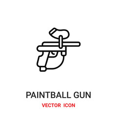 Paintball vector icon. Modern, simple flat vector illustration for website or mobile app.  Paintball gun symbol, logo illustration. Pixel perfect vector graphics	