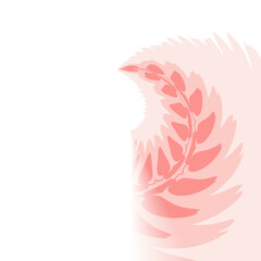 illustration of a pink feather
