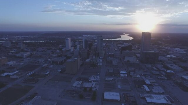 Nice sunset at Tulsa Downtown