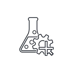 Additional research. Vector linear icon isolated on white background.