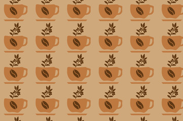 seamless coffee pattern. suitable for wallpapers and backgrounds.