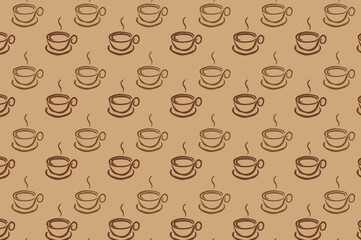 seamless coffee pattern. suitable for wallpapers and backgrounds.