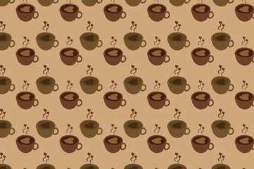 seamless coffee pattern. suitable for wallpapers and backgrounds.