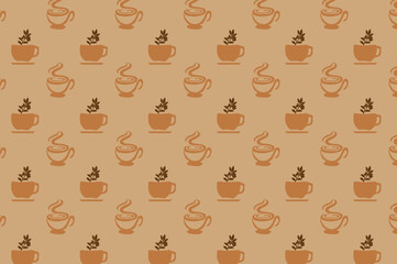 seamless coffee pattern. suitable for wallpapers and backgrounds.