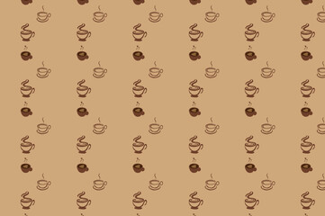 seamless coffee pattern. suitable for wallpapers and backgrounds.