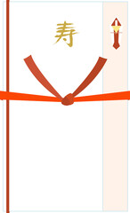 シンプルなお祝い用の封筒のイラスト