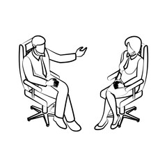 Businessman Isometric Icon Template Illustration