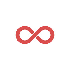 Limitless Abstract Vector Logo Template. Infinity Symbol Concept. Endless Sign. Eternity Icon. Stock vector illustration isolated on white background.
