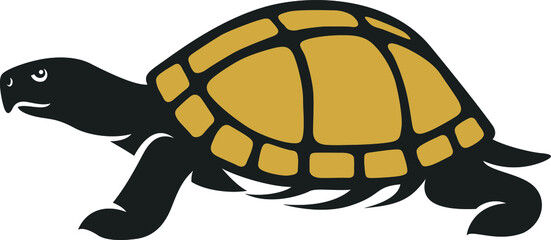 Illustration of Box Turtle Walking