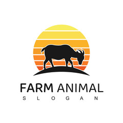 Goat Logo, Farm Animal Company Symbol