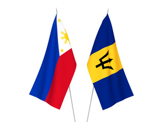 Philippines and Barbados flags