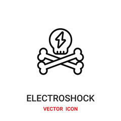electroshock icon vector symbol. electroshock symbol icon vector for your design. Modern outline icon for your website and mobile app design.