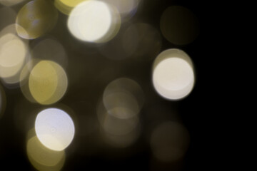 soft focus, out of focus a lot of LED light bulb in the dark night