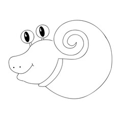 Drawing cute sea animals for kids. Black silhouette on a white background close-up. Vector illustration.