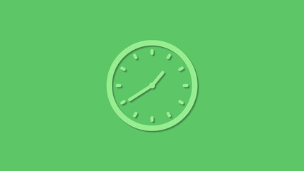 Amazing green color 3d clock icon,clock icon,new clock