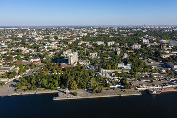 The Kherson city Ukraine aerial view - 382325378