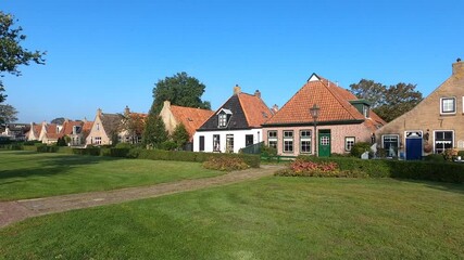 Houses of Schiermonnikoog in the Netherlands