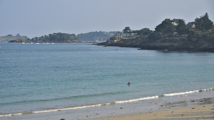 view of the beach, Lancieux, Brittany France