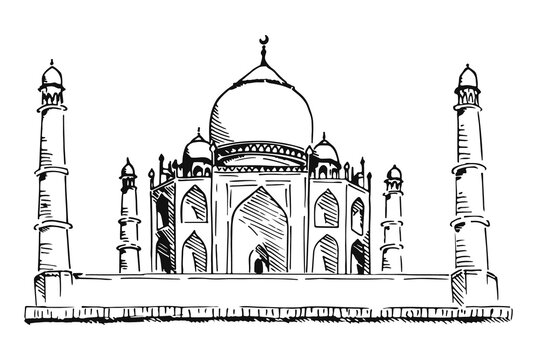 1 717 Best Taj Mahal Drawing Images Stock Photos Vectors Adobe Stock