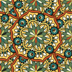 Vector vintage hand drawn mandala pattern.Vector
