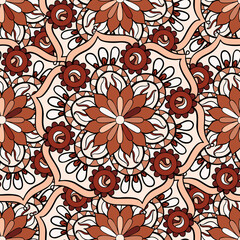 Vector vintage hand drawn mandala pattern.Vector