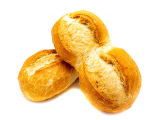 Weizenbrötchen isoliert auf weißen Hintergrund