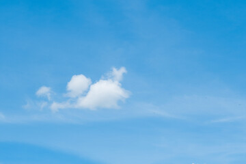On a day when the sky is clear and cloudy