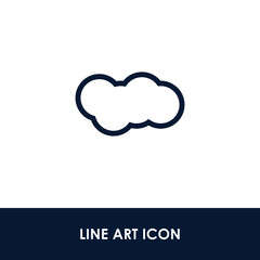 Cloud Illustration Single Icon Design Vector EPS 10