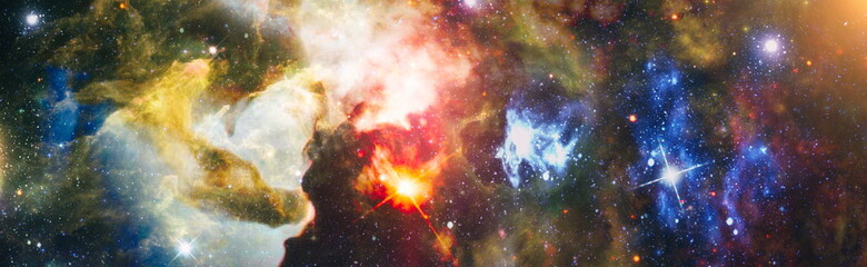 Starlight nebula in galaxy at universe .The explosion supernova. Bright Star Nebula. Distant...