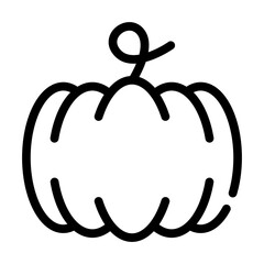 pumpkin vegetable line icon vector black illustration