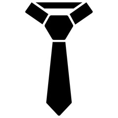 
Cloth accessory, necktie solid design icon
