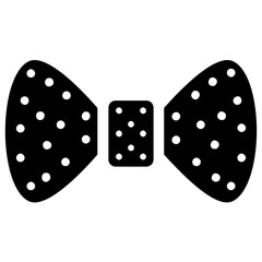
solid design icon of hairbow
