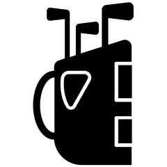 
Solid icon design of haversack 
