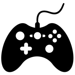 
 Joystick gaming solid icon design 
