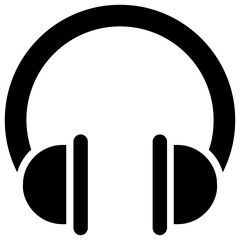
Headphones solid icon design 

