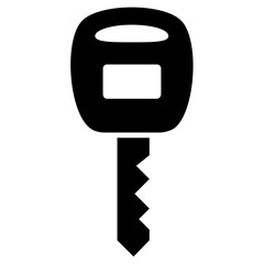 
Solid  design icon of car key 
