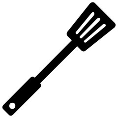 
A slotted spoon solid icon design 
