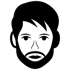 Obraz na płótnie Canvas Adult man avatar line icon 