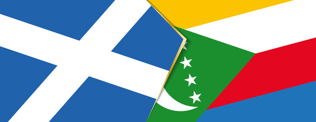 Scotland and Comoros flags, two vector flags.