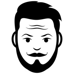 
Adult  man avatar line icon 
