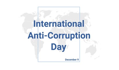 International Anti-Corruption Day holiday card. December 9 graphic poster